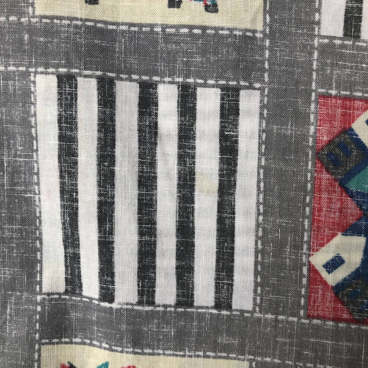 90'S Reyn Spooner Swimsuit Tag Bikini Tag All-over Print Button-down Pullover Hawaiian Aloha Shirt Box Shirt unclear gray type Vintage Second Hand