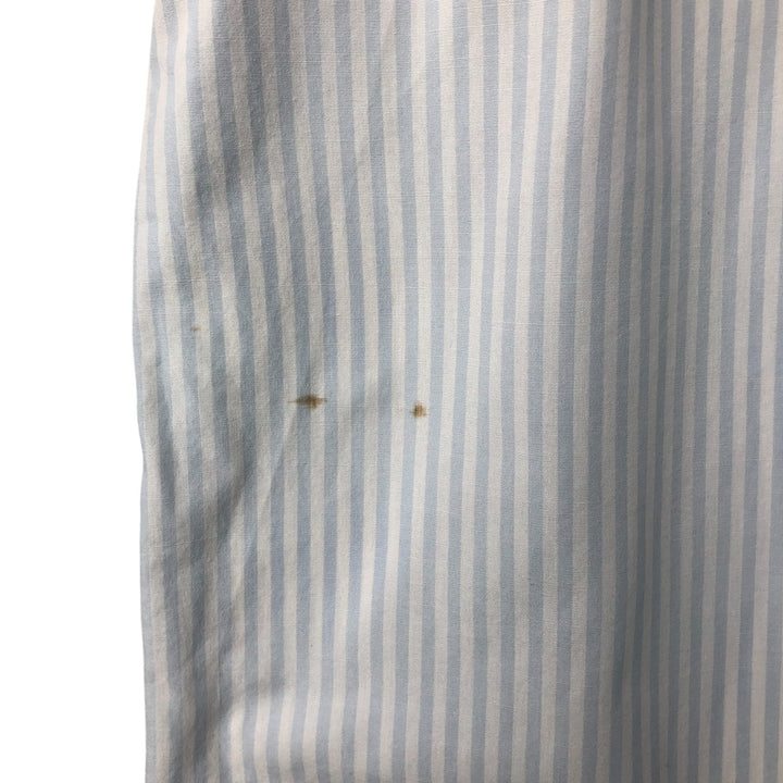 Ralph Lauren Classic Fit short sleeve button down striped shirt, men's XL size cotton white type Vintage Second Hand