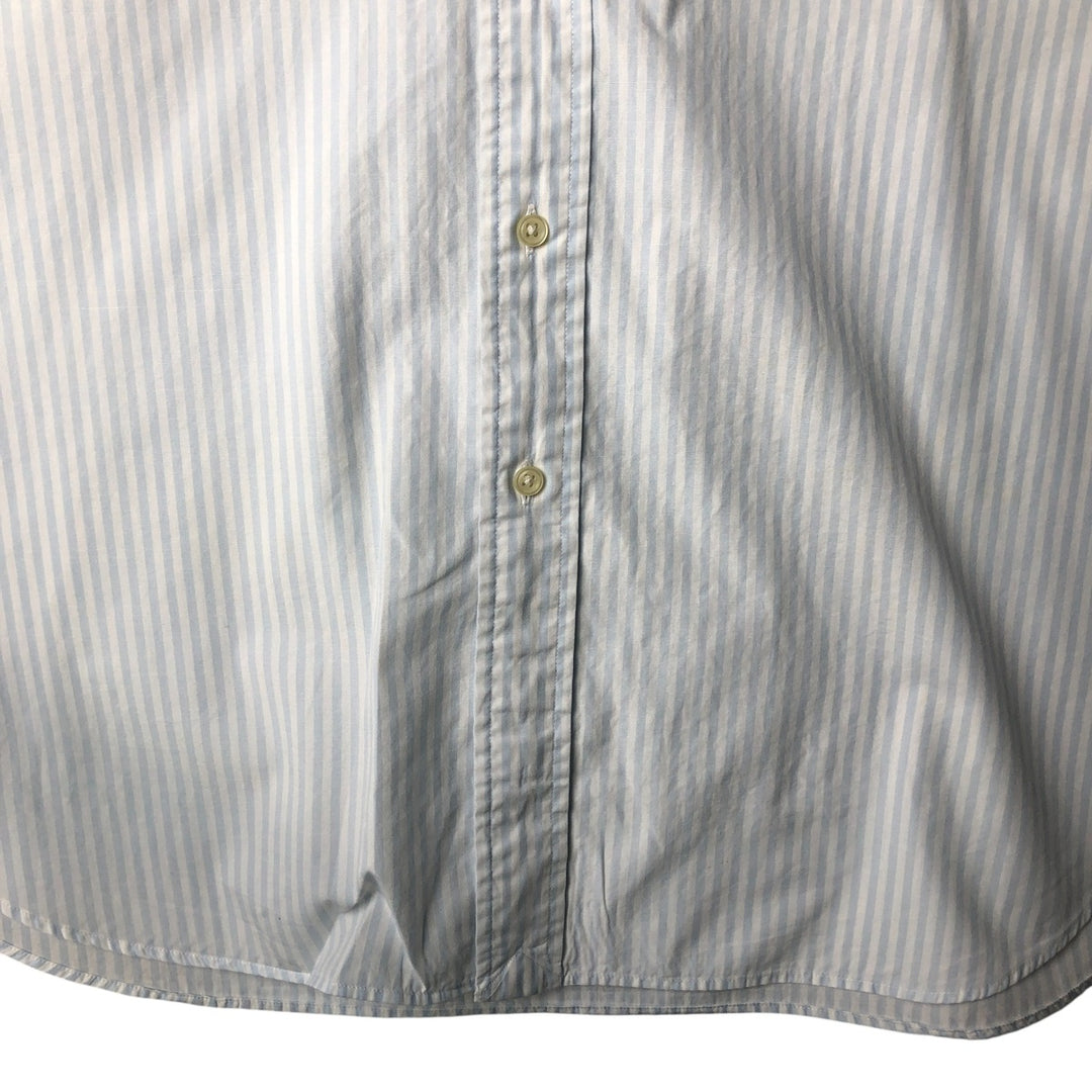 Ralph Lauren Classic Fit short sleeve button down striped shirt, men's XL size cotton white type Vintage Second Hand