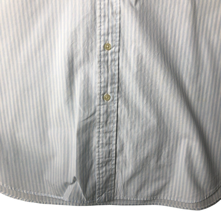 Ralph Lauren Classic Fit short sleeve button down striped shirt, men's XL size cotton white type Vintage Second Hand