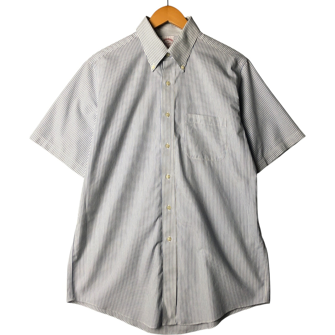 Brooks Brothers Est.1818 Long Sleeve Button-Down Striped Shirt, Men's M Size cotton white type Vintage Second Hand