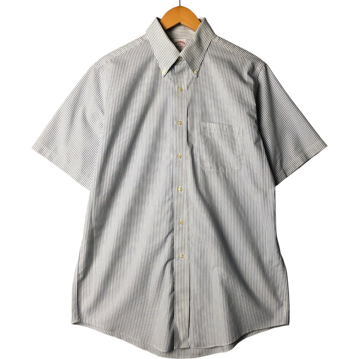 Brooks Brothers Est.1818 Long Sleeve Button-Down Striped Shirt, Men's M Size cotton white type Vintage Second Hand