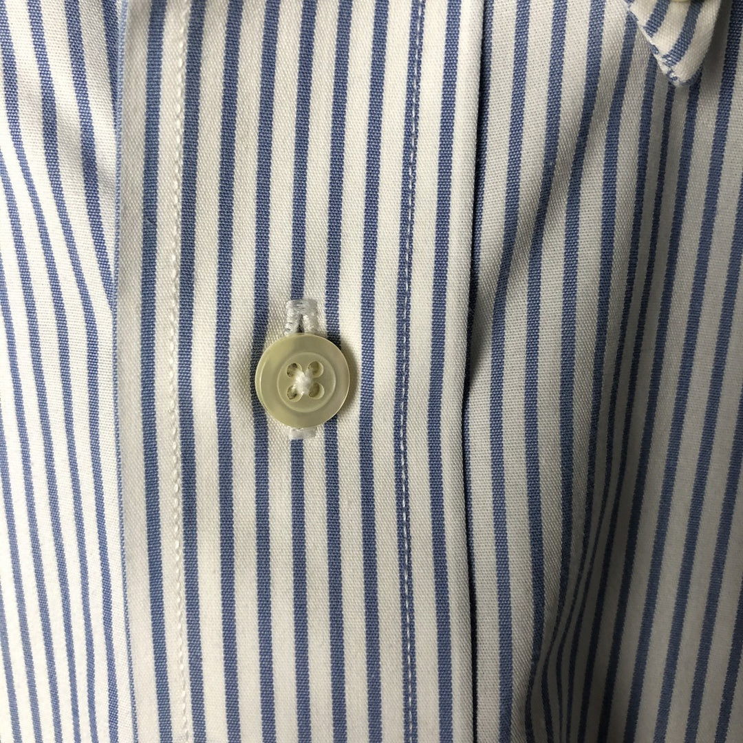 Brooks Brothers Est.1818 Long Sleeve Button-Down Striped Shirt, Men's M Size cotton white type Vintage Second Hand