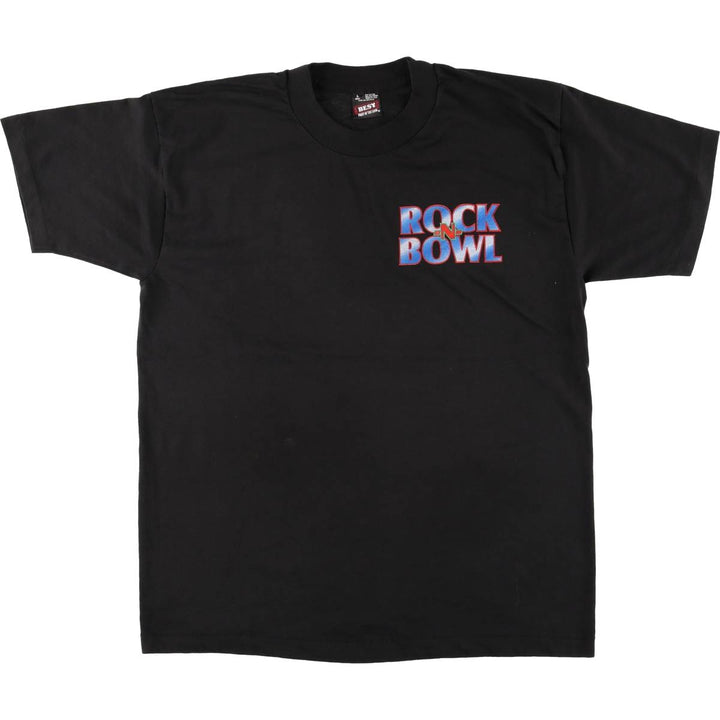 90'S Fruit of the Loom printed T-shirt, made in the USA, men's size L, vintage cotton black type Vintage Second Hand