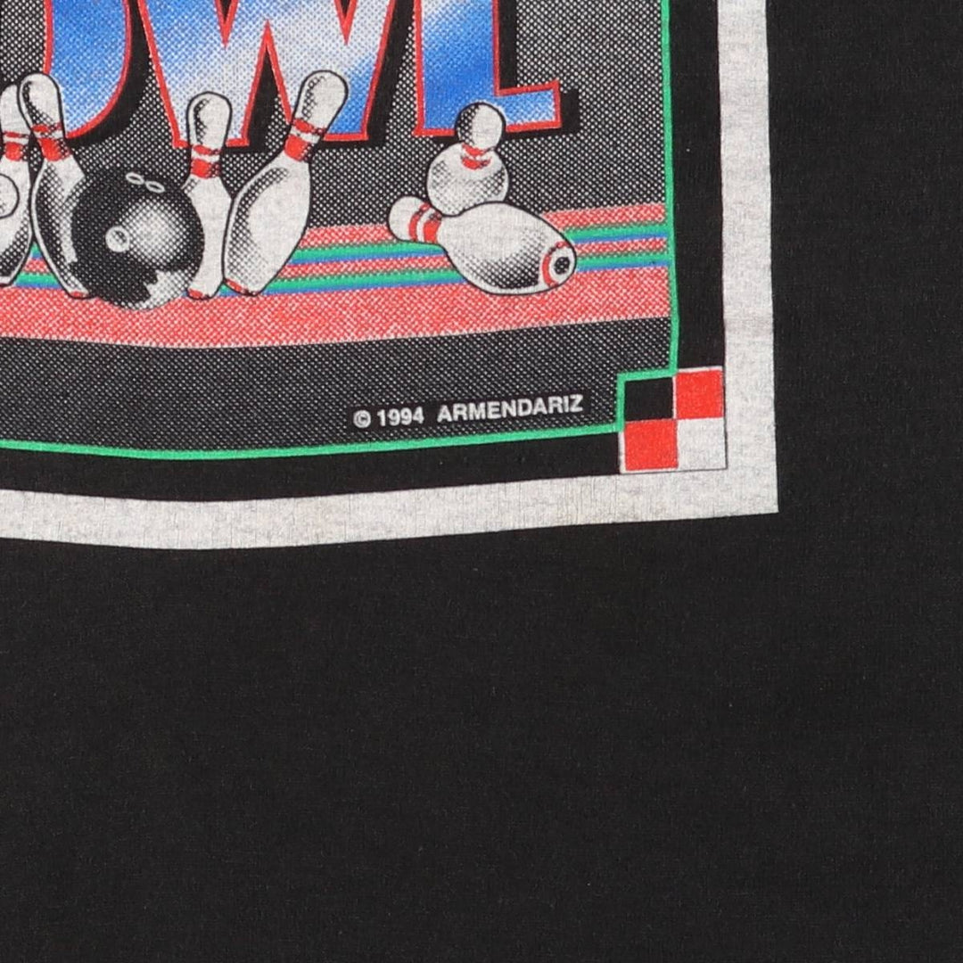 90'S Fruit of the Loom printed T-shirt, made in the USA, men's size L, vintage cotton black type Vintage Second Hand