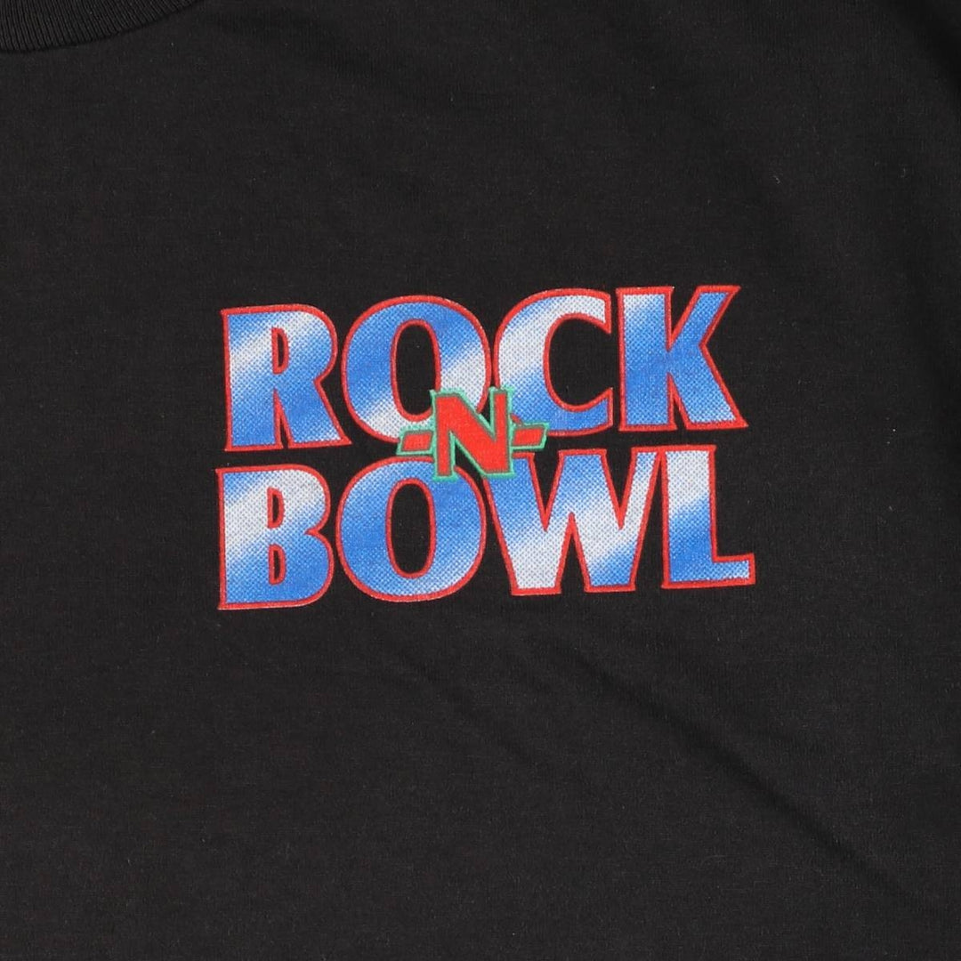 90'S Fruit of the Loom printed T-shirt, made in the USA, men's size L, vintage cotton black type Vintage Second Hand