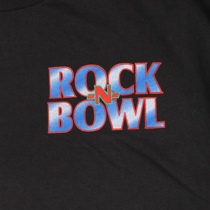 90'S Fruit of the Loom printed T-shirt, made in the USA, men's size L, vintage cotton black type Vintage Second Hand