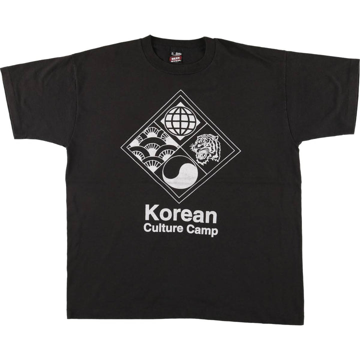 90'S Fruit of the Loom printed T-shirt, made in the USA, men's XL size, vintage cotton black type Vintage Second Hand
