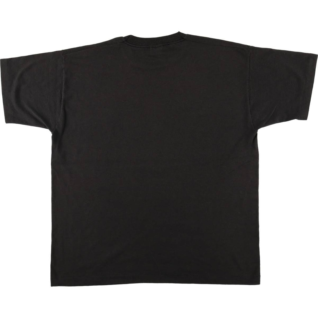 90'S Fruit of the Loom printed T-shirt, made in the USA, men's XL size, vintage cotton black type Vintage Second Hand