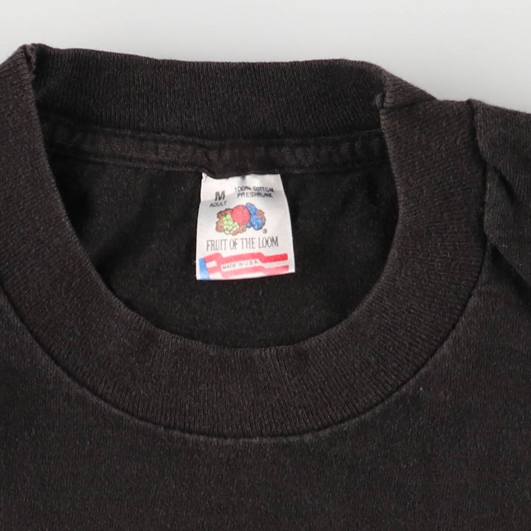 90'S Fruit of the Loom Message Print T-Shirt Made in USA Men's Medium Vintage cotton white type Vintage Second Hand