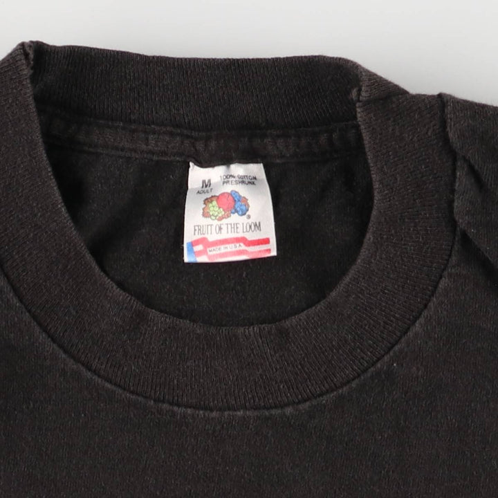 90'S Fruit of the Loom Message Print T-Shirt Made in USA Men's Medium Vintage cotton white type Vintage Second Hand