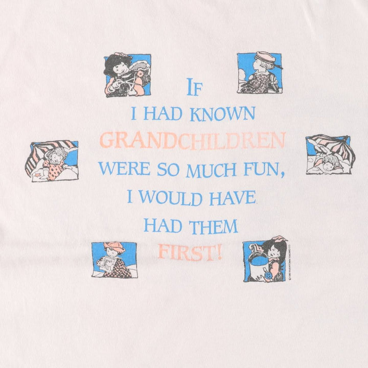 90'S Fruit of the Loom Message Print T-Shirt Made in USA Men's Medium Vintage cotton white type Vintage Second Hand