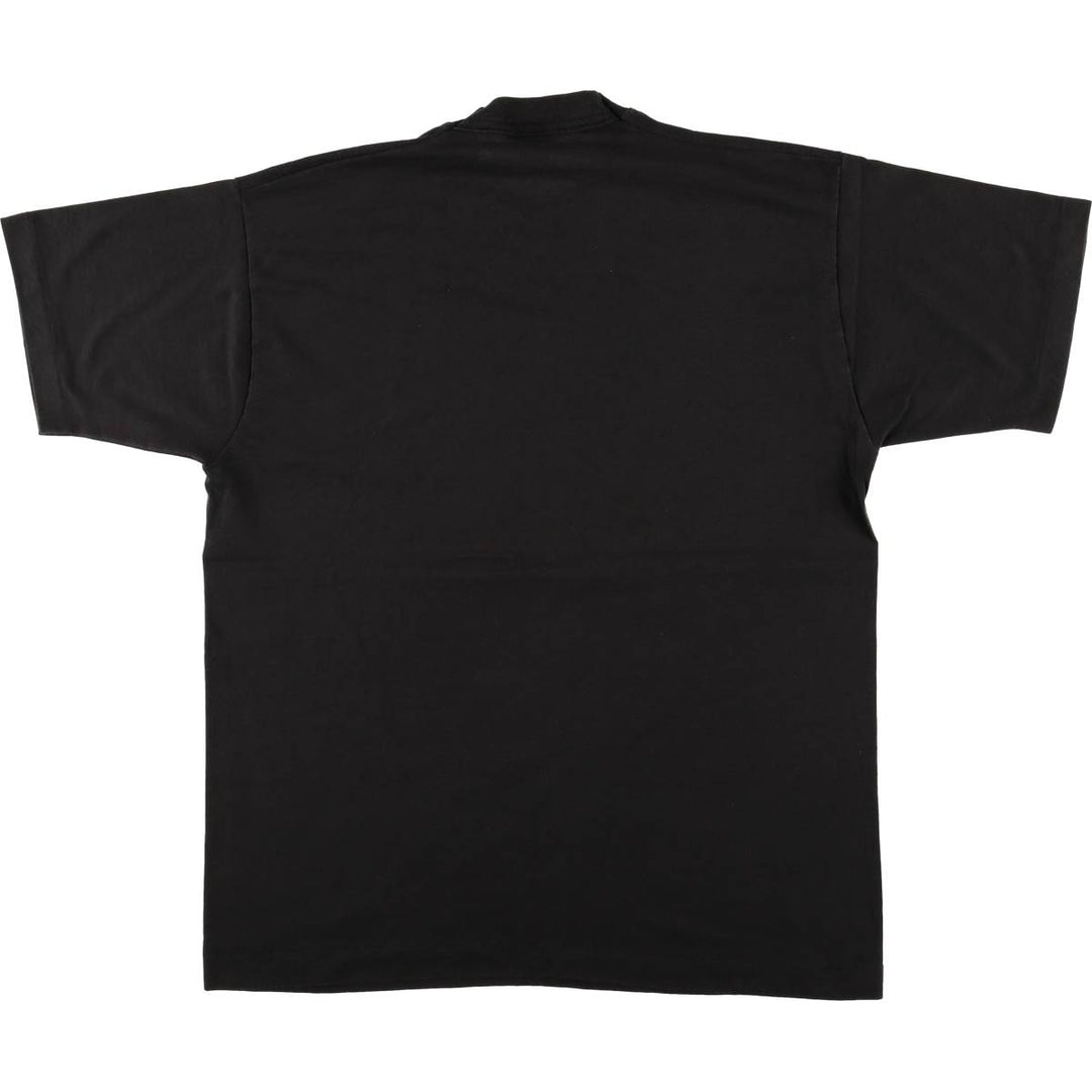 90'S Fruit of the Loom printed T-shirt, made in the USA, men's size L, vintage cotton black type Vintage Second Hand