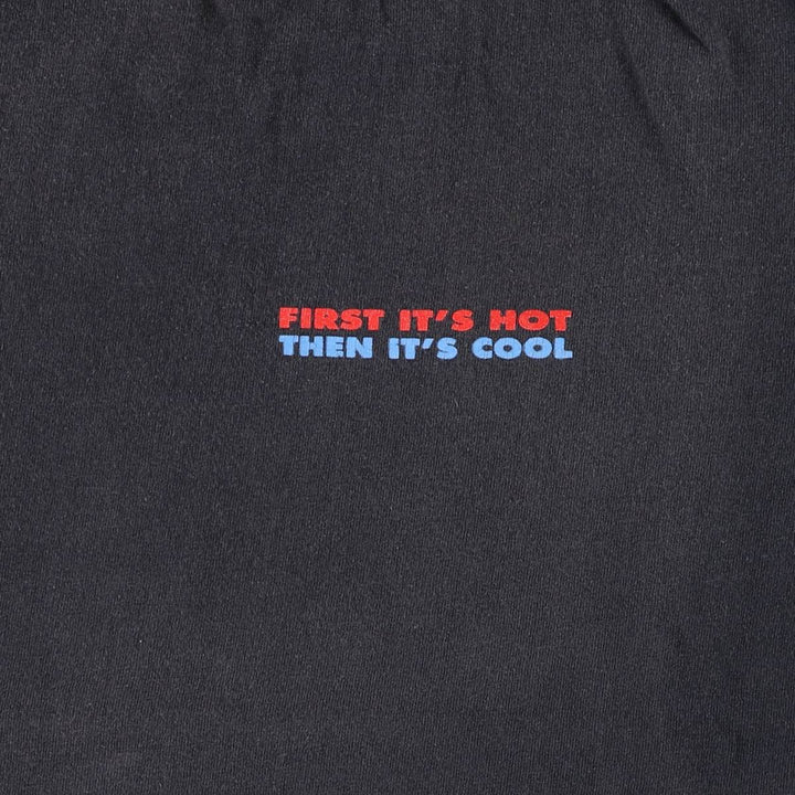 90'S MURINA message print T-shirt, made in USA, men's XL size, vintage cotton black type Vintage Second Hand