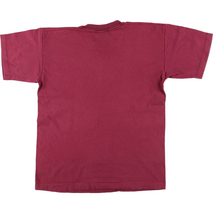 90'S Fruit of the Loom printed T-shirt, men's size L, vintage cotton wine-red Vintage Second Hand