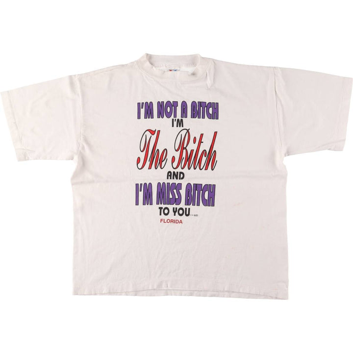 90'S Valvoline Message Print T-Shirt Made in USA Men's XL Vintage cotton white type Vintage Second Hand