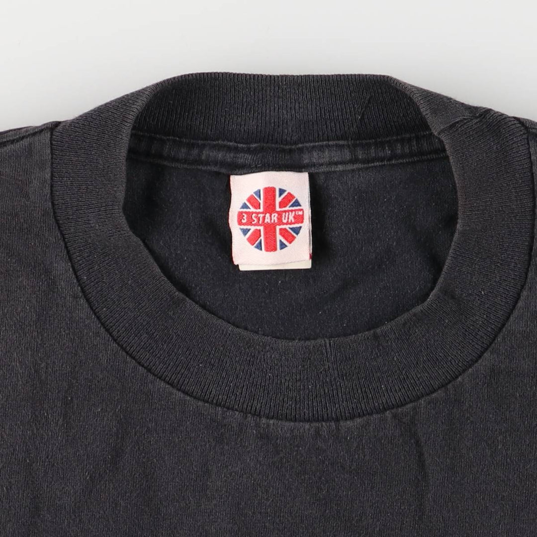 3 STAR UK Photo T-shirt Made in USA Men's XL cotton black type Vintage Second Hand