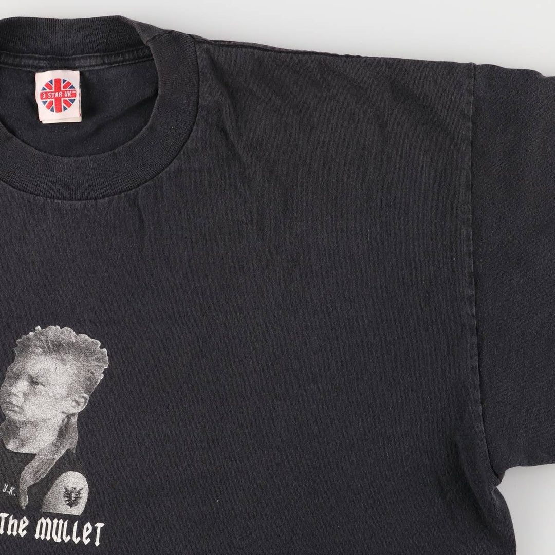 3 STAR UK Photo T-shirt Made in USA Men's XL cotton black type Vintage Second Hand