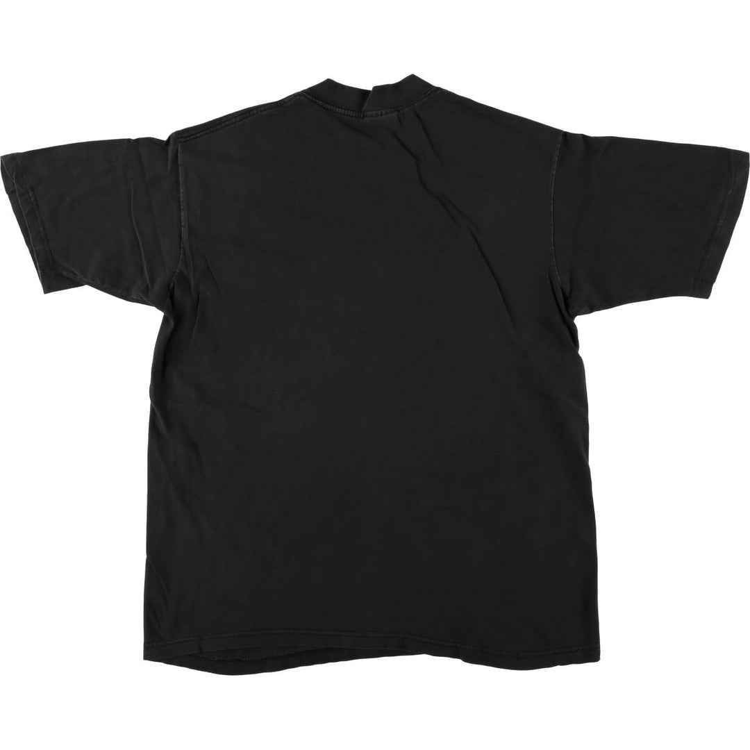 90'S MURINA Print T-shirt HOLLYWOOD USA Made Men's XL Vintage cotton black type Vintage Second Hand