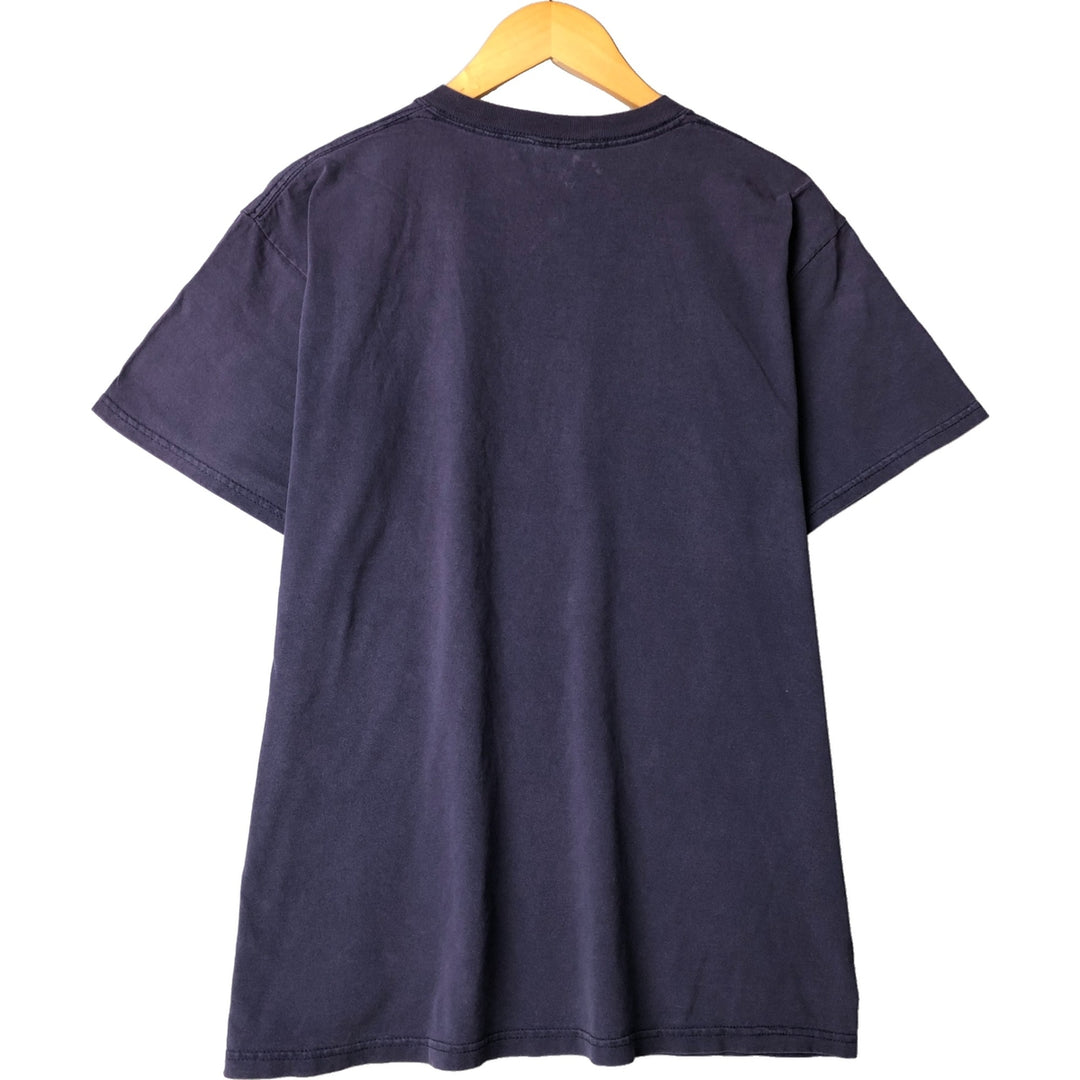 Vintage 90'S Delta DELTA printed T-shirt, men's size L cotton navy blue type Vintage Second Hand