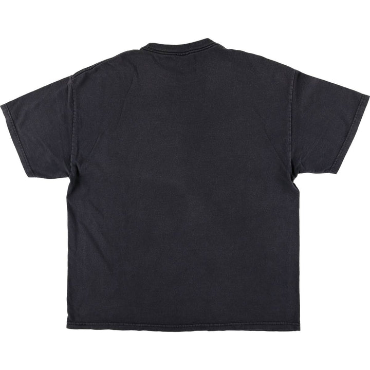 90s~00'S HYBRID TEES Message Print T-shirt Men's XL Vintage cotton black type Vintage Second Hand
