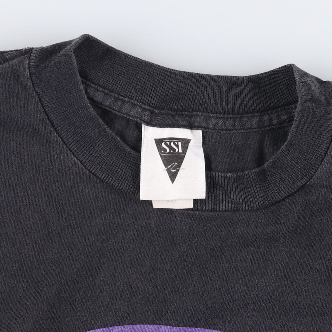 Vintage 90'S SSI Print T-shirt, Men's Size L cotton black type Vintage Second Hand