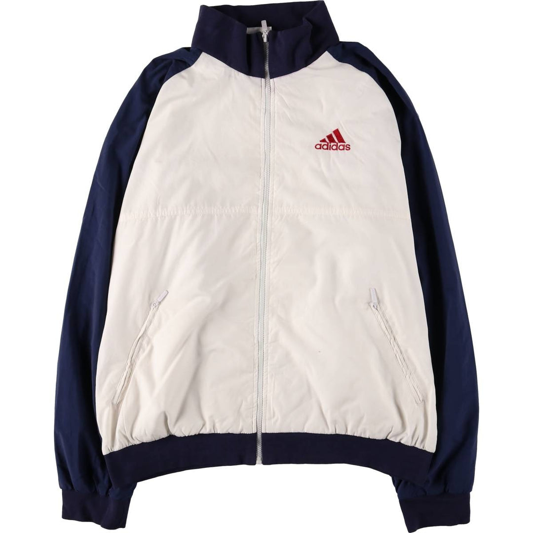 80s~90'S Adidas Back Logo Windbreaker Men's L Size Vintage polyester white type Vintage Second Hand