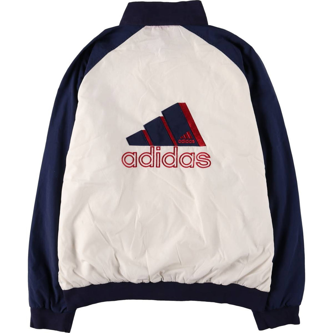 80s~90'S Adidas Back Logo Windbreaker Men's L Size Vintage polyester white type Vintage Second Hand