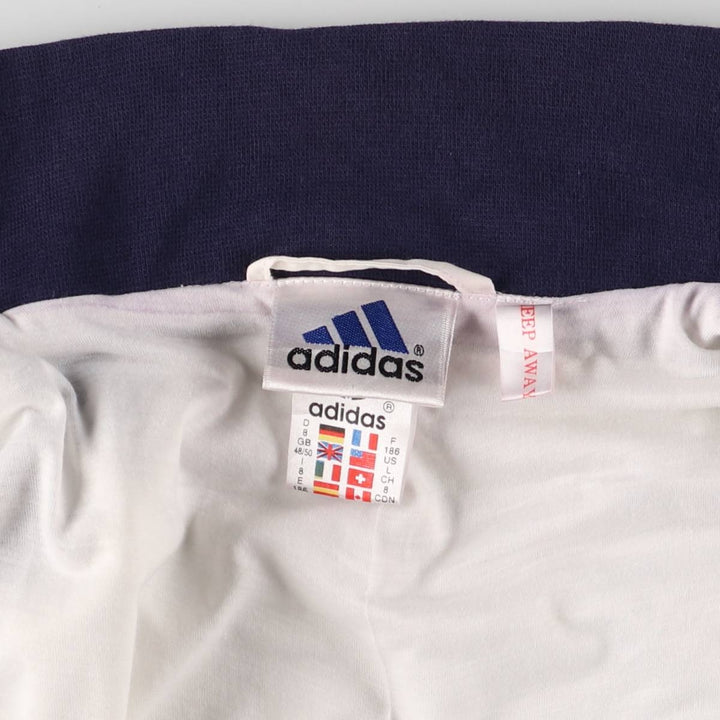 80s~90'S Adidas Back Logo Windbreaker Men's L Size Vintage polyester white type Vintage Second Hand