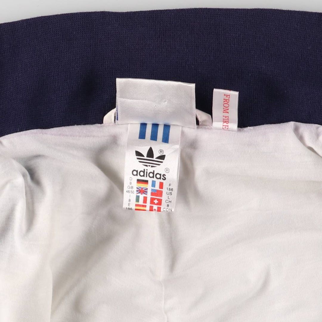 80s~90'S Adidas Back Logo Windbreaker Men's L Size Vintage polyester white type Vintage Second Hand