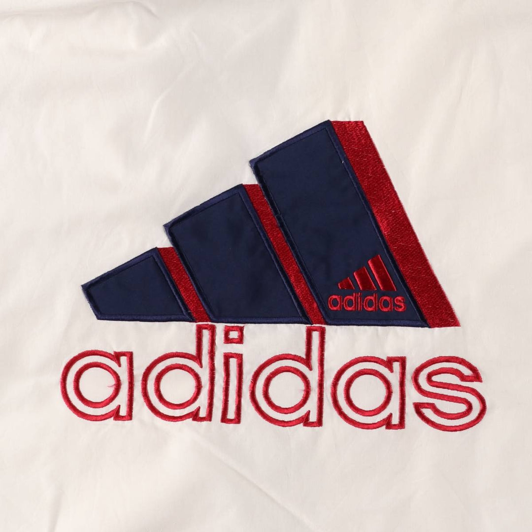 80s~90'S Adidas Back Logo Windbreaker Men's L Size Vintage polyester white type Vintage Second Hand