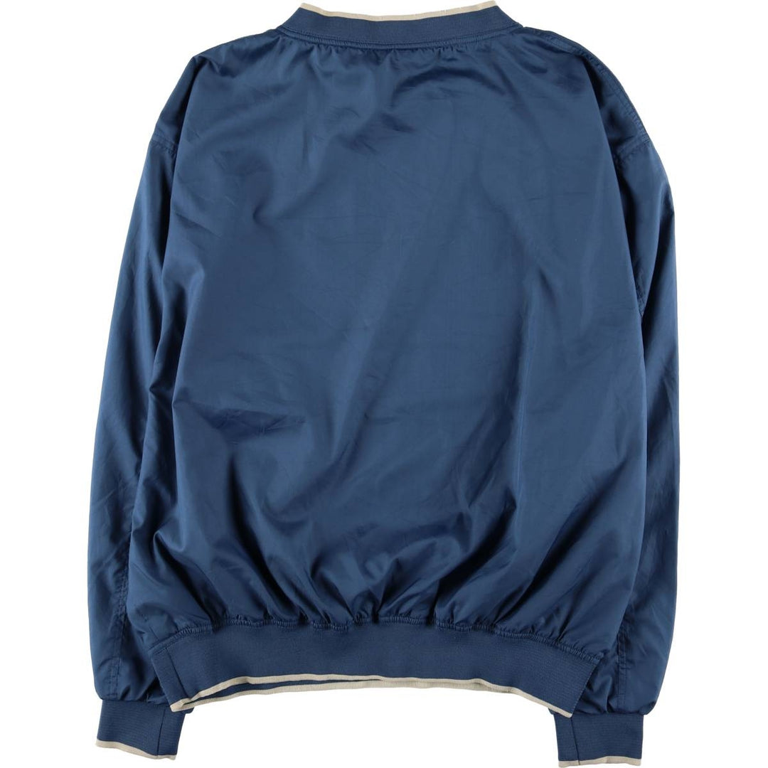 90'S Reebok Golf V-neck warm-up pullover, men's XL size, vintage polyester navy blue type Vintage Second Hand
