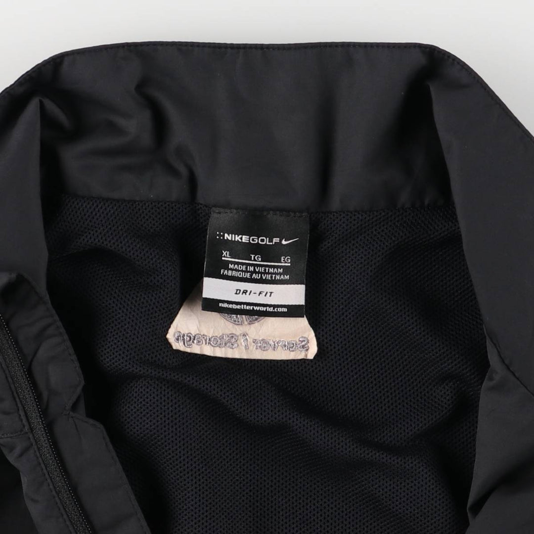Nike Golf DRI-FIT HP Hewlett Packard Windbreaker Men's XL polyester black type Vintage Second Hand