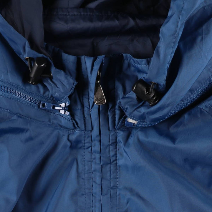 2000'S Nike Hooded Windbreaker, Men's Size Medium polyester blue type Vintage Second Hand