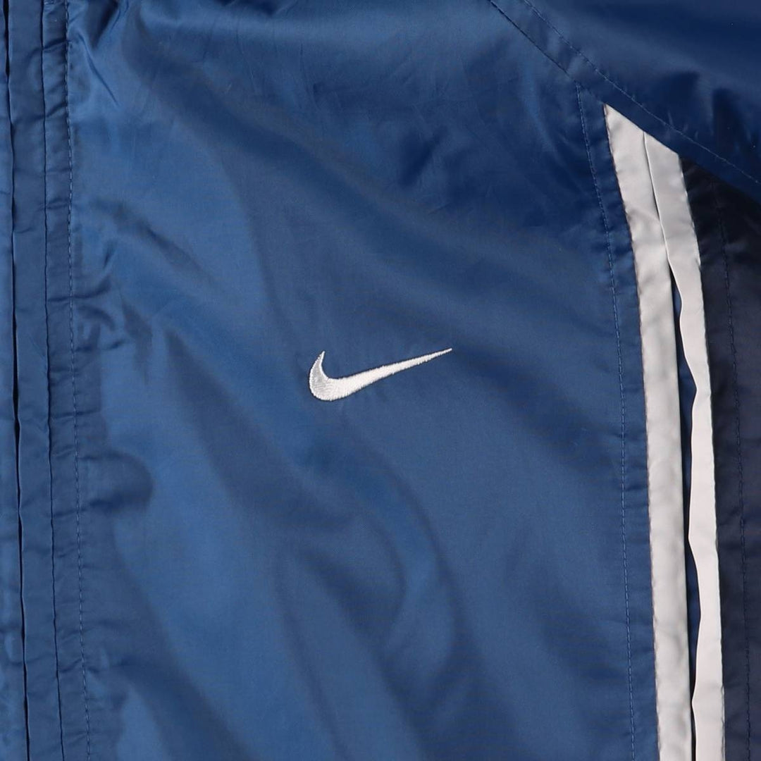 2000'S Nike Hooded Windbreaker, Men's Size Medium polyester blue type Vintage Second Hand