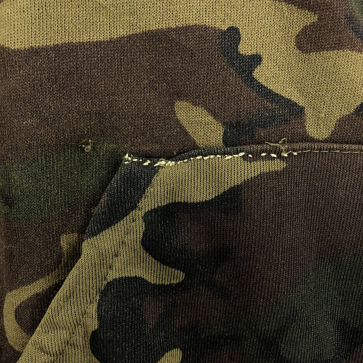 80'S Sears FIELDMASTER Camouflage Pattern Woodland Camo Vest Made in USA Men's L Size Vintage polyester Khaki type sage green Vintage Second Hand