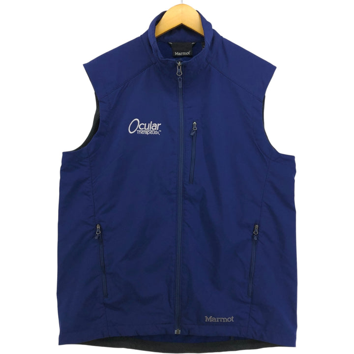 Marmot Softshell Vest, Men's Size L polyester blue type Vintage Second Hand