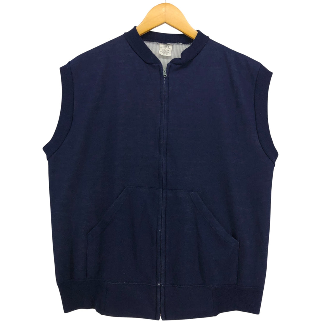 80'S ACE SPORTSWEAR INC Vest Made in USA Men's L Size Vintage acrylic navy blue type Vintage Second Hand