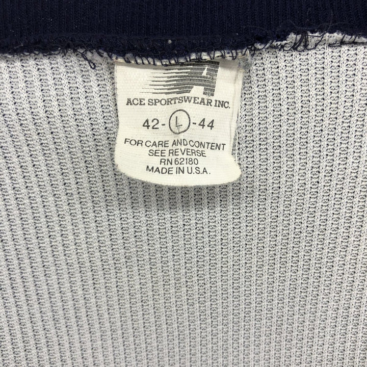 80'S ACE SPORTSWEAR INC Vest Made in USA Men's L Size Vintage acrylic navy blue type Vintage Second Hand
