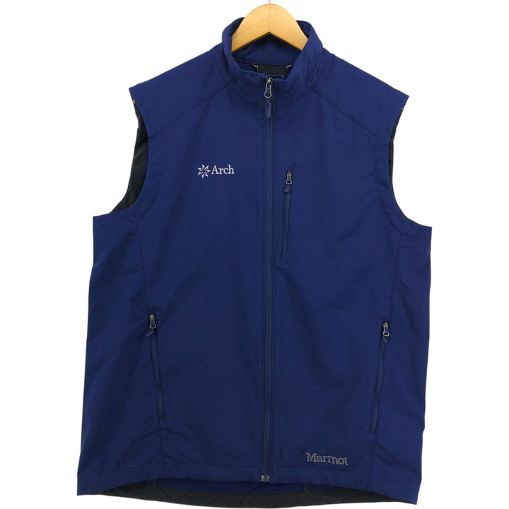 Marmot Softshell Vest, Men's Size L polyester blue type Vintage Second Hand