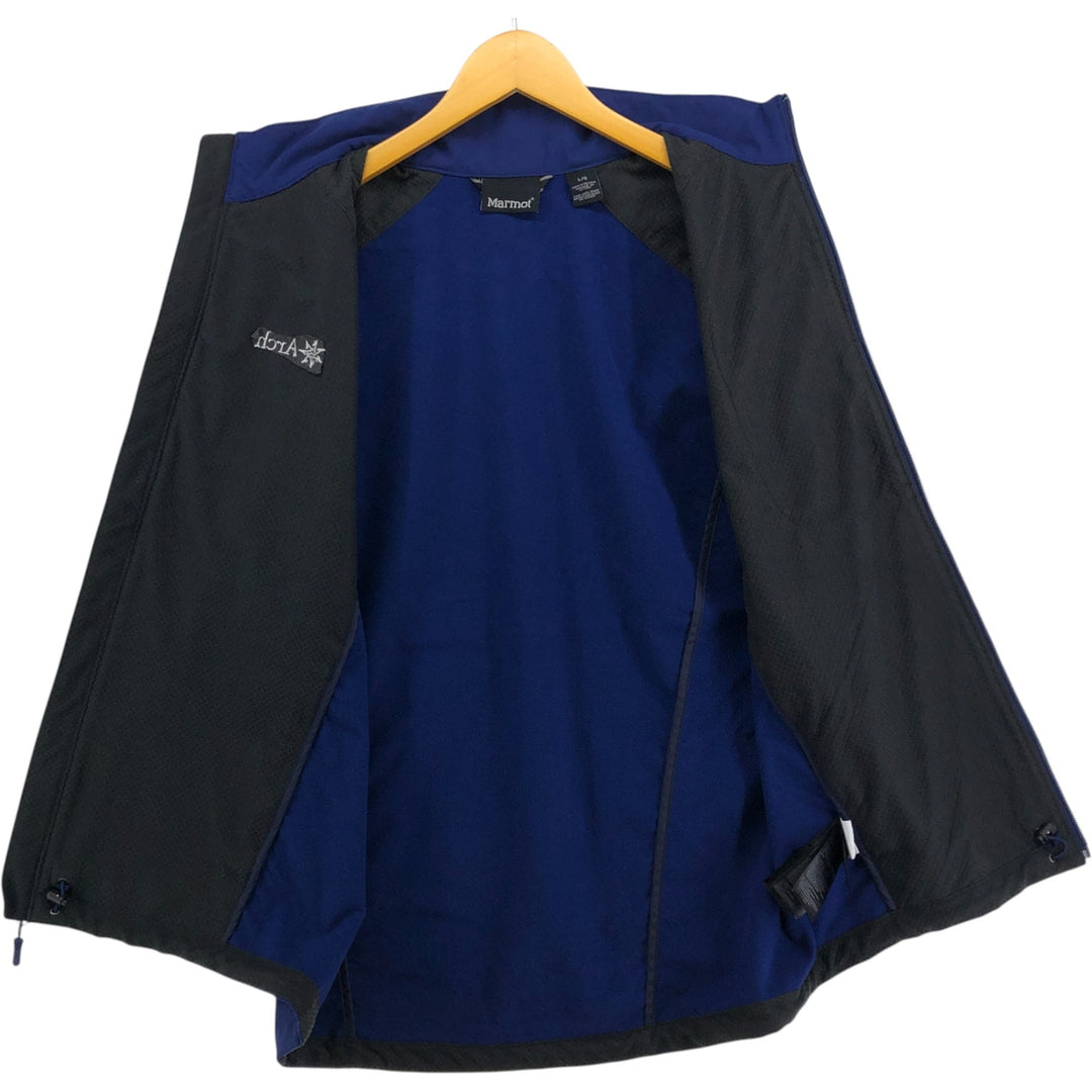 Marmot Softshell Vest, Men's Size L polyester blue type Vintage Second Hand