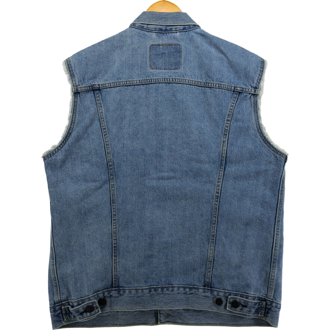 Levi's Cut-off Denim Vest, Men's Size L cotton blue type Vintage Second Hand