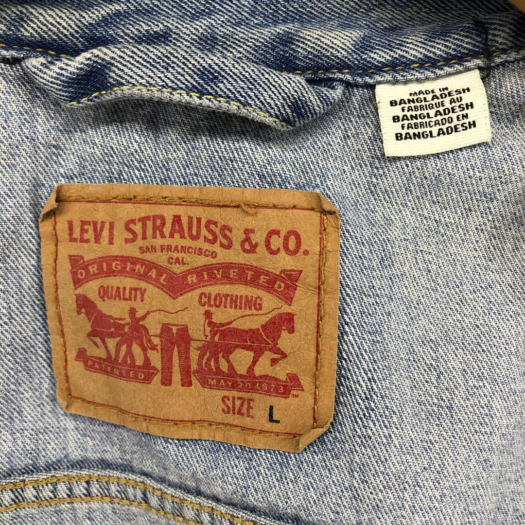Levi's Cut-off Denim Vest, Men's Size L cotton blue type Vintage Second Hand