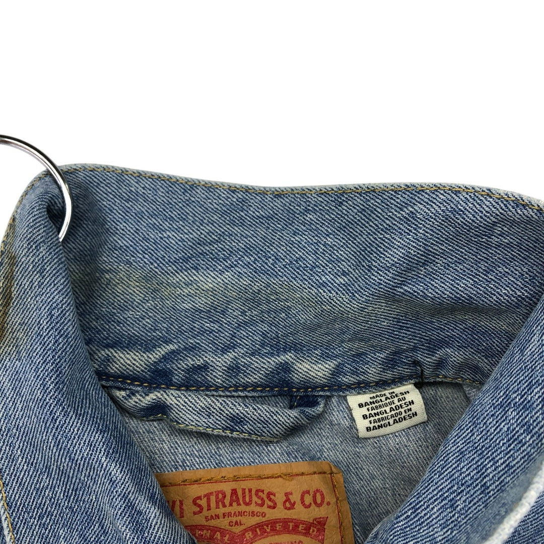 Levi's Cut-off Denim Vest, Men's Size L cotton blue type Vintage Second Hand