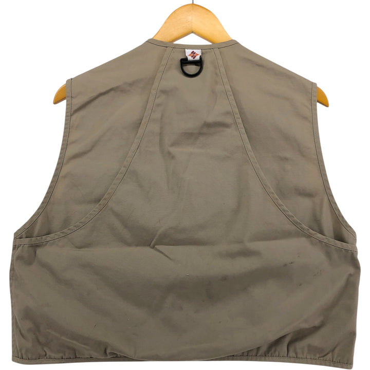 Vintage 1970'S Columbia Yellowstone Tag Fishing Vest, Men's Size Medium polyester Beige type Vintage Second Hand