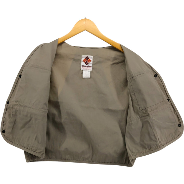 Vintage 1970'S Columbia Yellowstone Tag Fishing Vest, Men's Size Medium polyester Beige type Vintage Second Hand