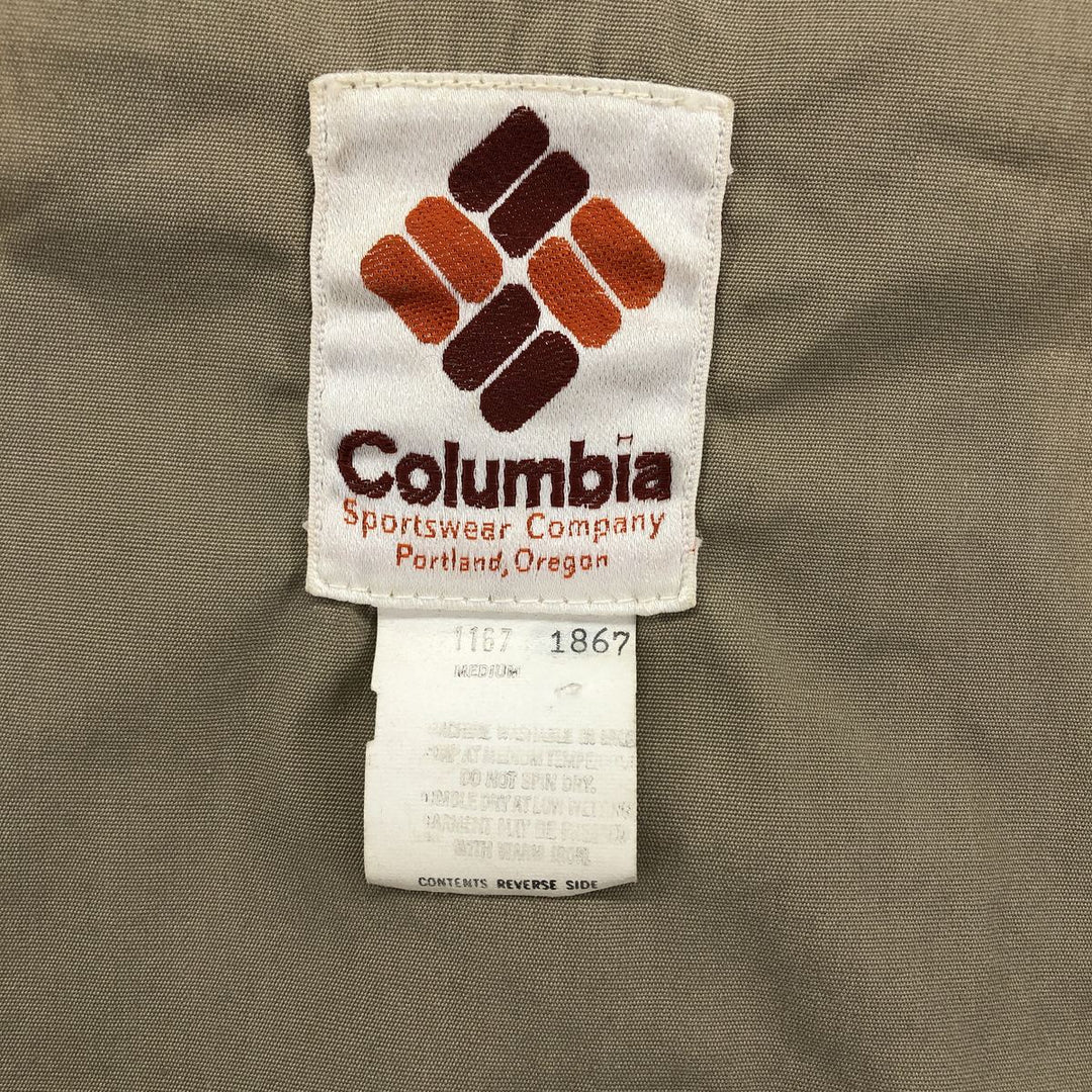 Vintage 1970'S Columbia Yellowstone Tag Fishing Vest, Men's Size Medium polyester Beige type Vintage Second Hand