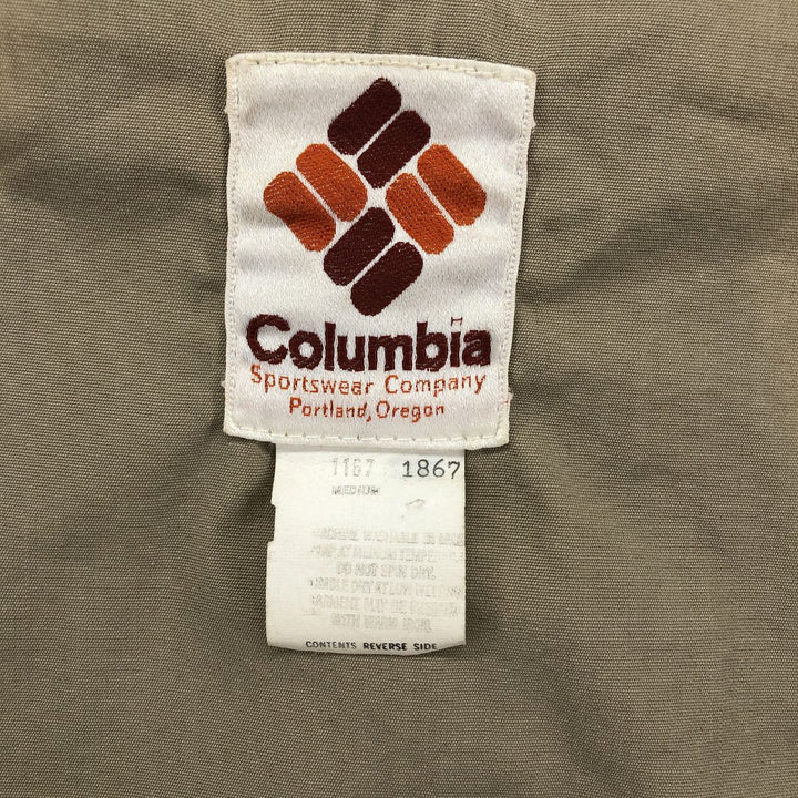 Vintage 1970'S Columbia Yellowstone Tag Fishing Vest, Men's Size Medium polyester Beige type Vintage Second Hand