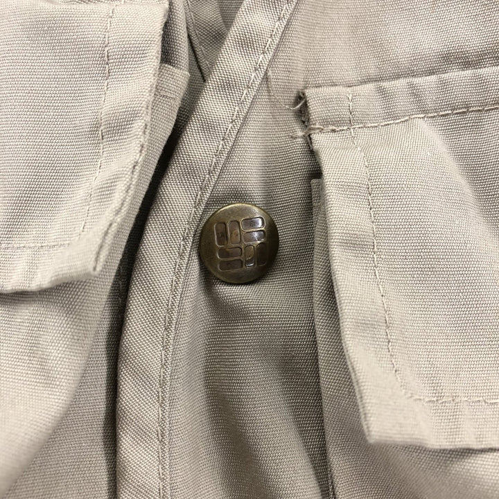Vintage 1970'S Columbia Yellowstone Tag Fishing Vest, Men's Size Medium polyester Beige type Vintage Second Hand