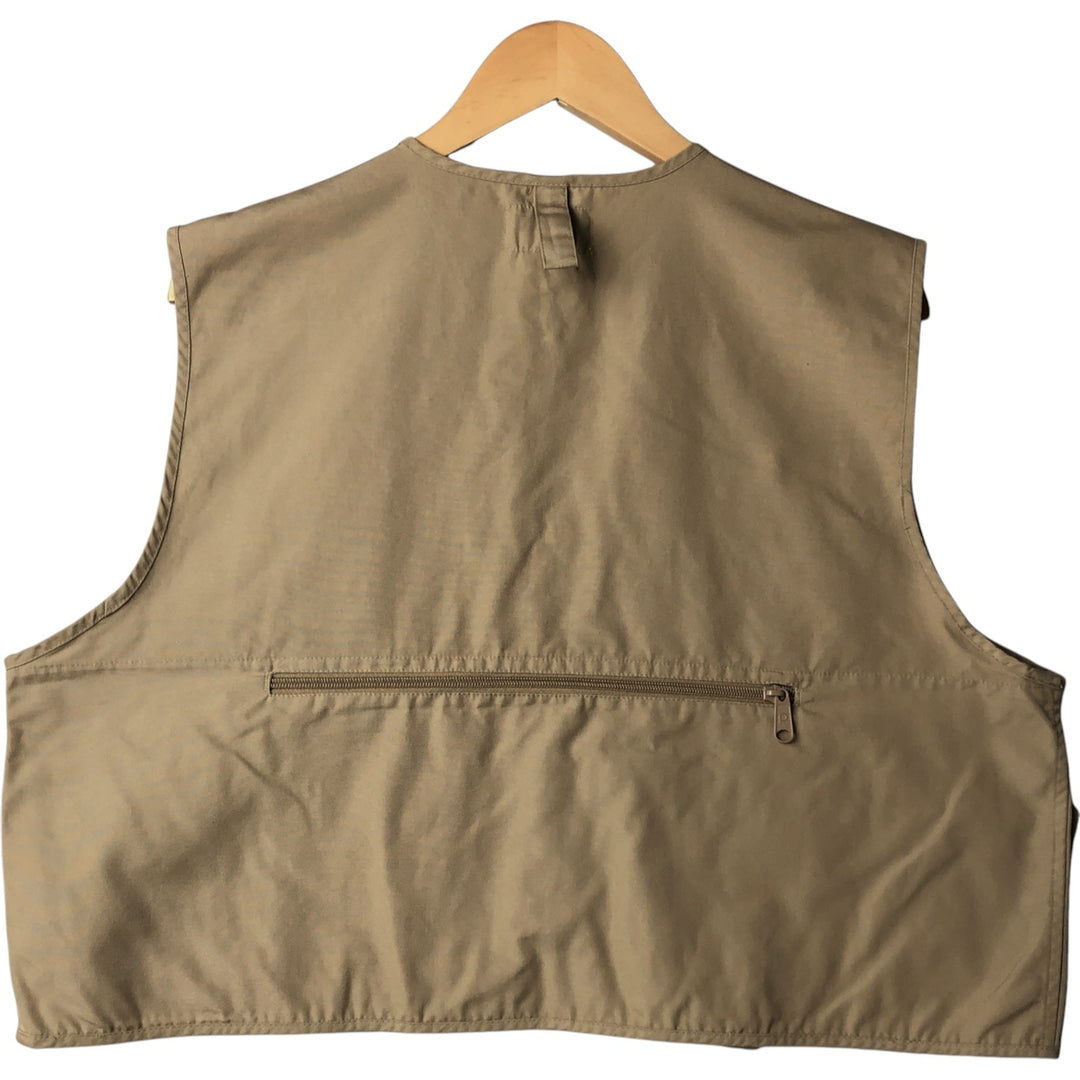 80's Orvis fishing vest, men's size L polyester brown type Vintage Second Hand